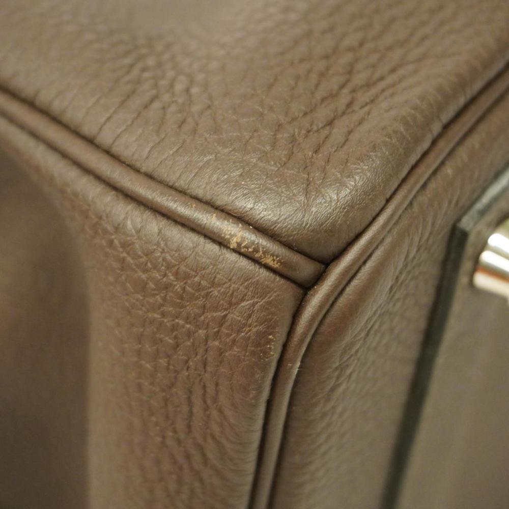 Hermes Handbag Birkin 40 Y Engraved Togo Chocolat Ladies - Picture 7 of 14